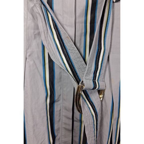 Diane von furstenberg womens size 6 long maxi shirt dress stripe gray - Picture 4 of 10